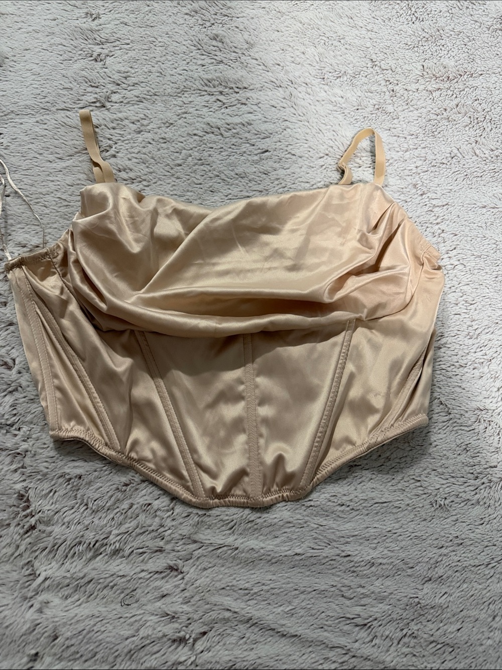 Urban Outfitters Champagne Satin Bustier Top